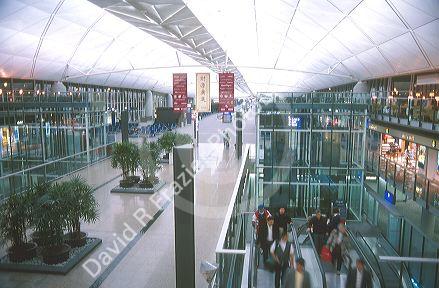 Hong Kong airport interior.