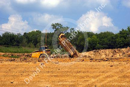 Highway construction on US 34 east of Ottumwa, Iowa.