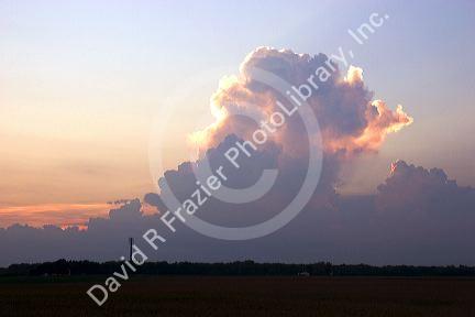 Summer storm clouds over southwest Illinois