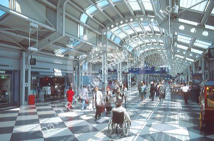 United Airlines concourse at O'Hareair terminal in Chicago, IL.
