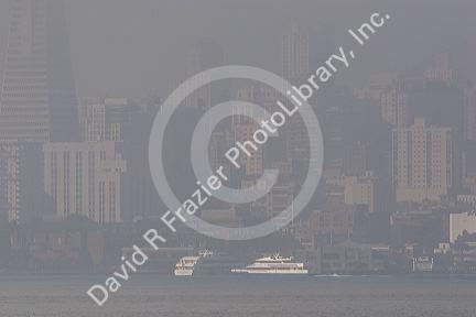 Fog in San Francisco, California.