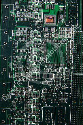 Art sculpture made of used computer circuit boards in Palo Alto, California.