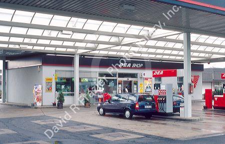 Gas station, convenience store near Dierdorf, Germany.