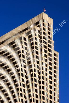 A modern office building facade in San Francisco, California at Embarcadero Center.