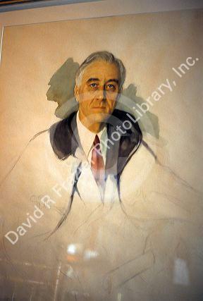 Unfishished Portrait of Franklin Roosevelt in Warm Springs, Georgia.