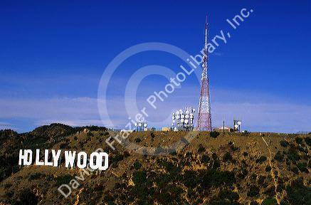 The Hollywood sign in Los Angeles, California.