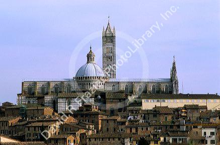 The landmark Cathedral in Sienna, Italy.