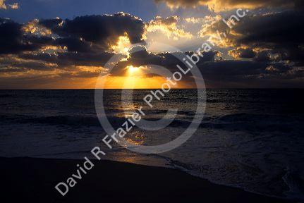 Sunset on Grand Cayman Island.