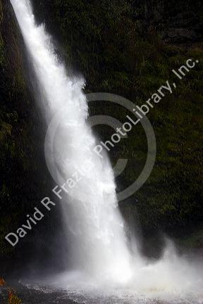 Horsetail Falls, a mountain waterfall in the Columbia Gorge, Oregon.
