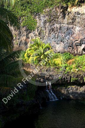 A waterfall on the island of Maui, Hawaii.
