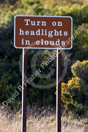 A road sign advising 