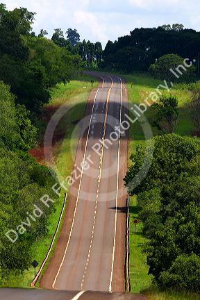 Highway 12 south of Iguazu Falls, Argentina.