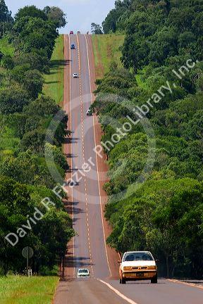 Highway 12 south of Iguazu Falls, Argentina.