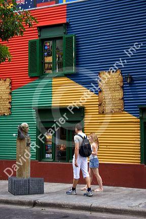 Colorful building in the La Boca area of Buenos Aires, Argentina.
