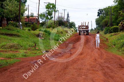 Dirt road in Saint Ignacio, Argentina.