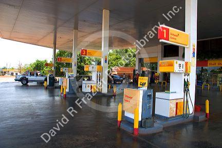 Modern gas station in Argentina.