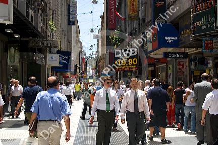 Avenida Florida, walking street in Buenos Aires, Argentina.