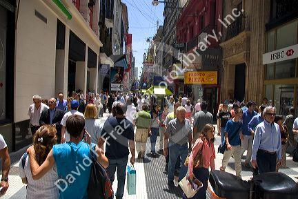 Avenida Florida walking street in Buenos Aires, Argentina.