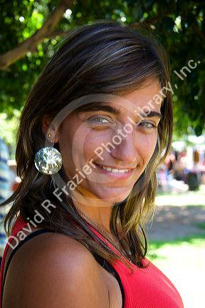 Portrait of an Argentine woman in Buenos Aires, Argentina.