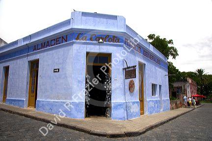 Storefront of general store in Colonia, Uraguay.