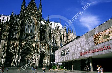 The Dome and modern museum in Cologne, Germany.