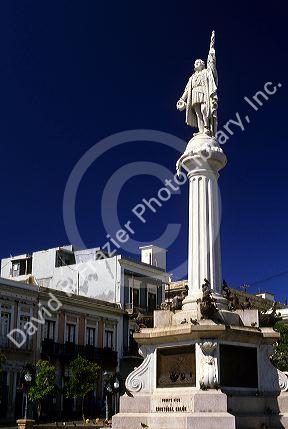 Statue of Christopher Columbus in San Juan, Puerto Rico.
