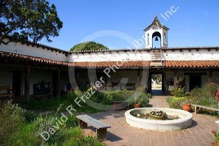 Visitors at La Casa de Estudillo, the commandant's house at Old Town, San Diego, California.