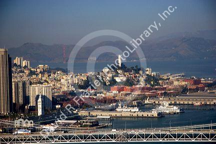 Aerial view of the city of San Francisco, California.