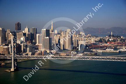 Aerial view of the city of San Francisco, California.