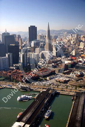 Aerial view of the city of San Francisco, California.
