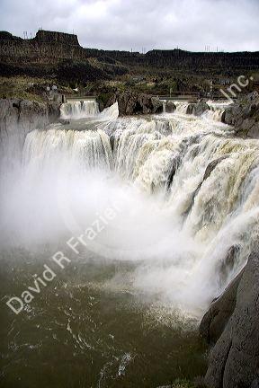 Shoshone Falls in the Snake River canyon near the city of Twin Falls, Idaho.