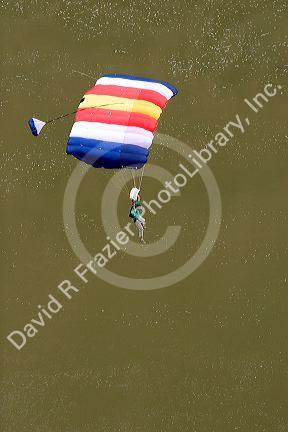 Base jumping off of Perrine Memorial Bridge in Twin Falls, Idaho.