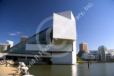 The Rock and Roll Hall of Fame at Cleveland, Ohio.