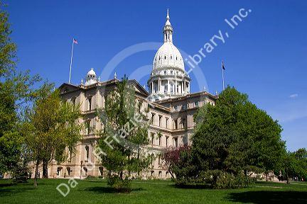 The capitol building in Lansing, Michigan.