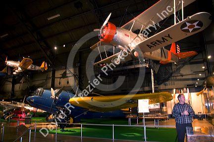 Interior image of the United States Air Force Museum on Wright Patterson Air Force Base at Dayton, Ohio.