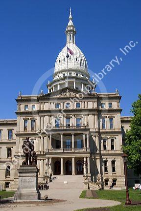 The capitol building in Lansing, Michigan.