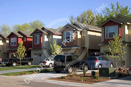 Skinny row houses in Boise, Idaho.