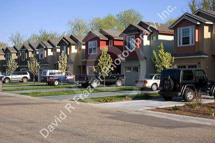 Skinny row houses in Boise, Idaho.