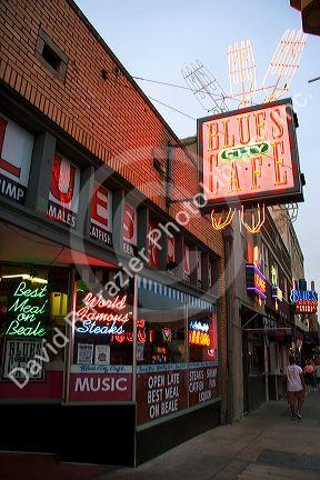 The Blues City Cafe on Beale Street in Memphis, Tennessee.