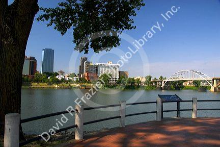 Riverfront Park along the Arkansas River in Little Rock, Arkansas.