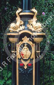 Lamp post along the Thames in London, England.
