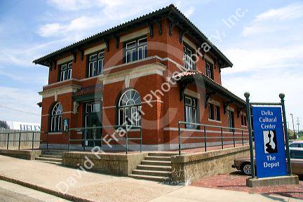 The Delta Cultural Center train depot in Helena, Arkansas.