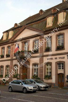 Hotel De Ville the village of Ribeauville, Eastern France.