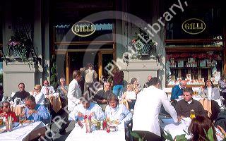 Gilli Cafe in the Piazza Della Republica in Florence, Italy.