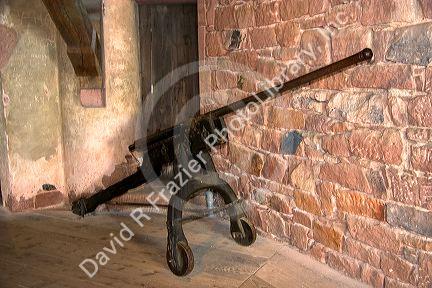 Ancient cannon in Koenigsbourg Castle in Eastern France.