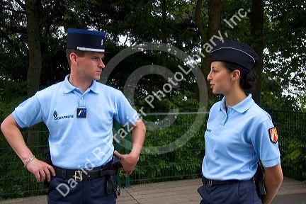 French police outside the Koenigsbourg Castle in Eastern France.