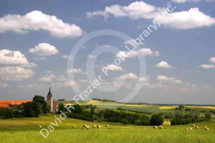 French countryside near Morhange, France.