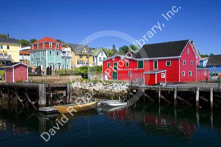 Waterfront area of Lunenburg, Nova Scotia, Canada.