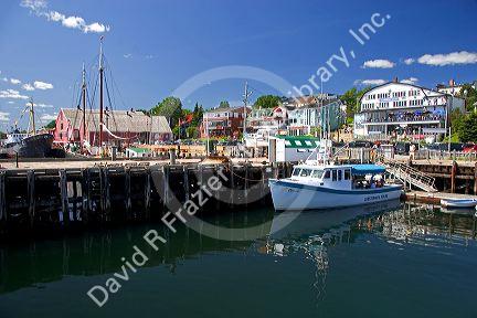 Waterfront area of Lunenburg, Nova Scotia, Canada.