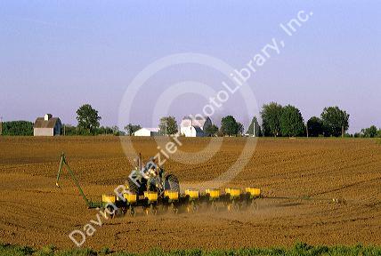 Planting corn seed in central Illinois.